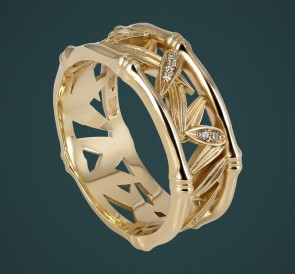 Обручальное кольцо КР5.9.17: жемчуг, золото 585°