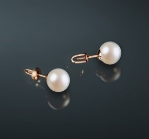 Серьги с жемчугом AKOYA мб850мз: белый морской жемчуг, золото 585° Серьги с жемчугом AKOYA мб850мз: белый морской жемчуг, золото 585°